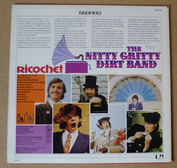 Nitty Gritty Dirt Band - Ricochet (Vinyl, LP, Album, Reissue, Stereo) Very Good Plus (VG+) / Very Good Plus (VG+)