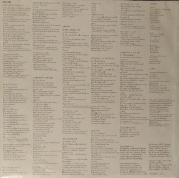 Phoebe Snow - Never Letting Go (Vinyl, LP, Album) Very Good (VG) / Very Good (VG)