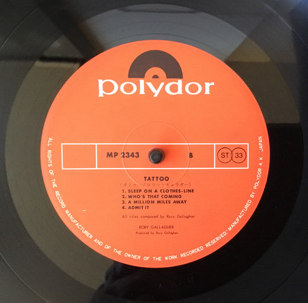 Rory Gallagher - Tattoo (Vinyl, LP, Album)