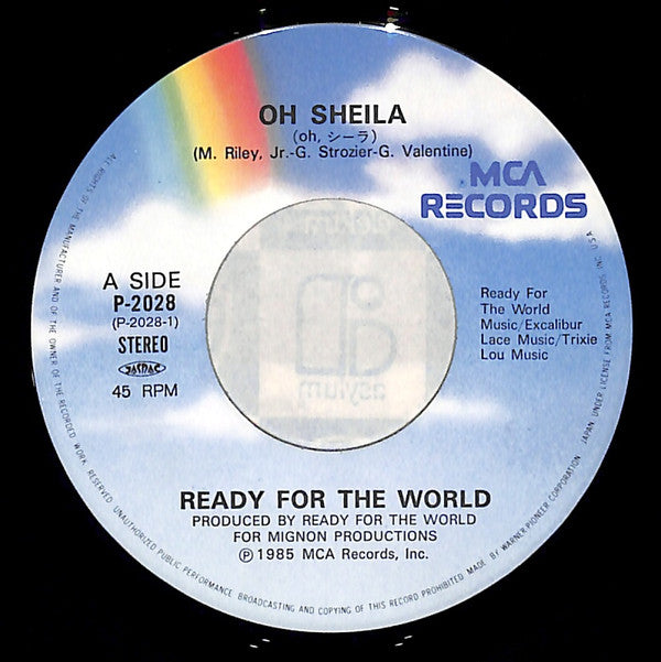Ready For The World - Oh Sheila (Oh, シーラ) (Vinyl, 7", 45 RPM, Single) Very Good (VG) / Very Good Plus (VG+)