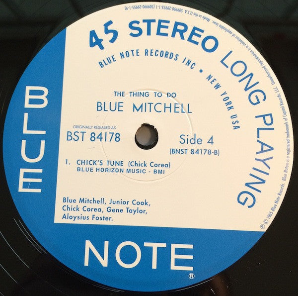 Blue Mitchell - The Thing To Do (2xVinyl, 12", 45 RPM, Album, Limited Edition, Numbered, Reissue, Remastered, Stereo) Very Good Plus (VG+) / Near Mint (NM or M-)