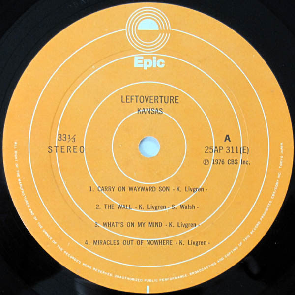 Kansas (2) - Leftoverture (Vinyl, LP, Album)
