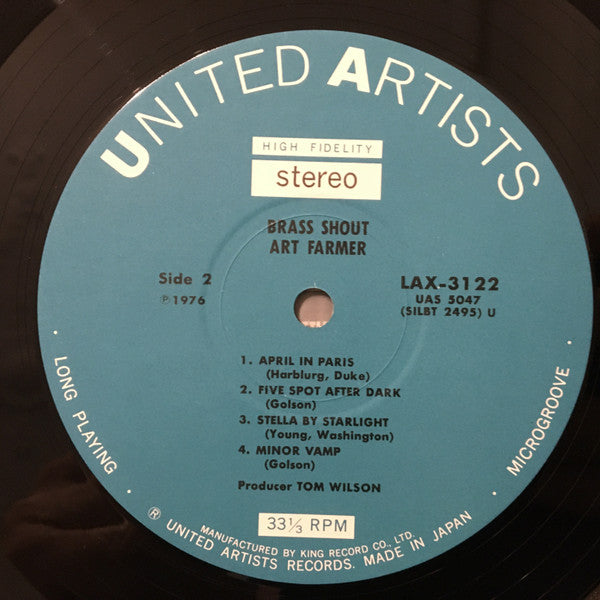 Art Farmer - Brass Shout (Vinyl, LP, Album, Limited Edition, Reissue, Stereo) Very Good Plus (VG+) / Very Good Plus (VG+)