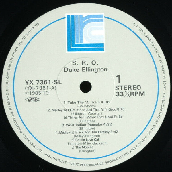 Duke Ellington - S.R.O. (Vinyl, LP, Album) Very Good Plus (VG+) / Very Good Plus (VG+)