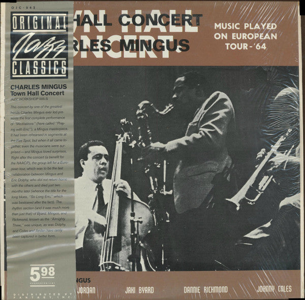 Charles Mingus - Town Hall Concert (Vinyl, LP, Album, Reissue) Very Good (VG) / Near Mint (NM or M-)