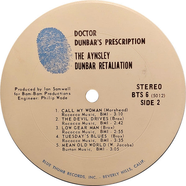 The Aynsley Dunbar Retaliation - Doctor Dunbar's Prescription (Vinyl, LP, Album) Very Good Plus (VG+) / Near Mint (NM or M-)