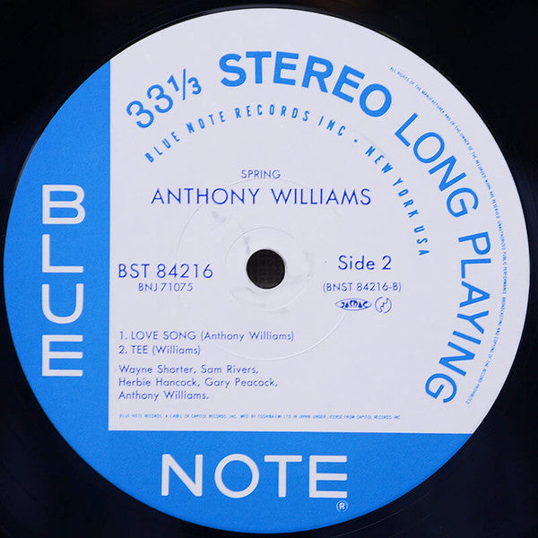 Anthony Williams - Spring (Vinyl, LP, Album, Stereo, Reissue) Near Mint (NM or M-) / Near Mint (NM or M-)