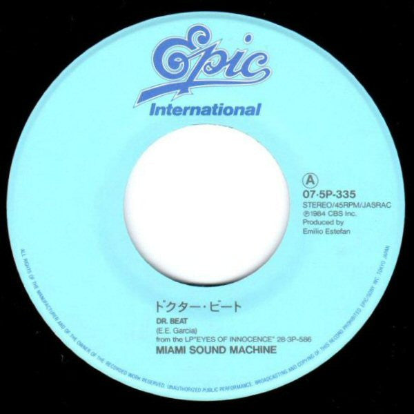 Miami Sound Machine - Dr.Beat (Vinyl, 7", 45 RPM, Single, Stereo) Very Good Plus (VG+) / Near Mint (NM or M-)