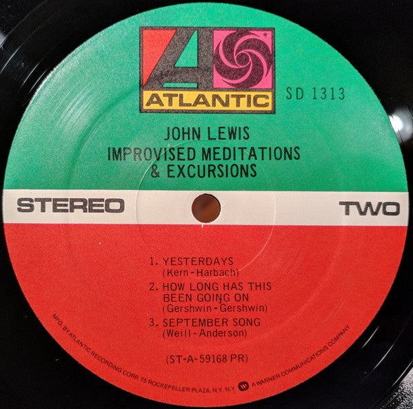John Lewis (2) - Improvised Meditations & Excursions (Vinyl, LP, Album, Repress, Stereo) Very Good (VG) / Very Good Plus (VG+)