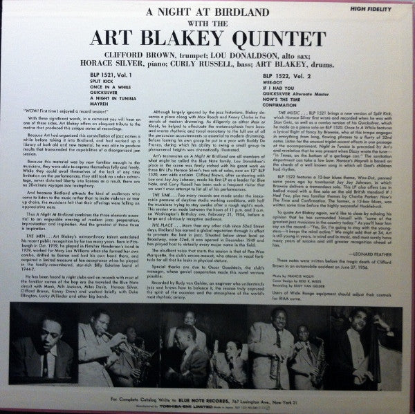 Art Blakey Quintet - A Night At Birdland, Volume 1 (Vinyl, LP, Comp...
