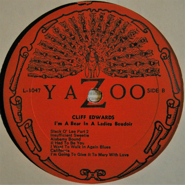 Cliff "Ukulele Ike" Edwards - I'm A Bear In A Lady's Boudoir (Vinyl, LP, Compilation) Very Good (VG) / Very Good (VG)
