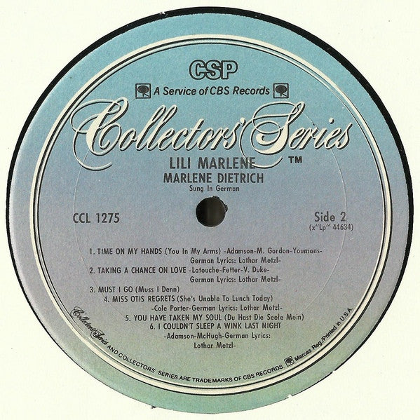 Marlene Dietrich - Lili Marlene (Sung In German) (Vinyl, LP, Compil...