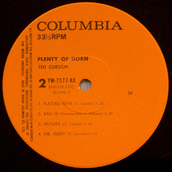 Ted Curson - Plenty Of Horn (Vinyl, LP, Album, Reissue, Stereo)