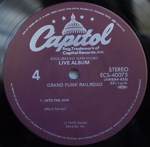 Grand Funk Railroad - Live Album (2xVinyl, LP, Album, Reissue) Very Good Plus (VG+) / Very Good Plus (VG+)