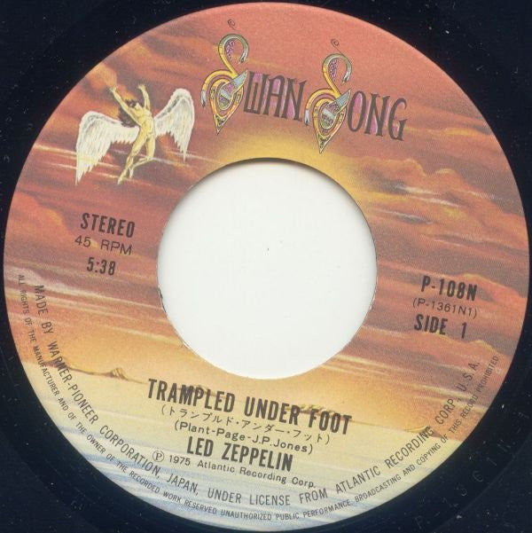 Led Zeppelin - Trampled Under Foot (Vinyl, 7", 45 RPM, Single, Reissue) Very Good (VG) / Very Good Plus (VG+)