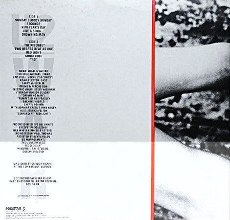 U2 - War = fight (Vinyl, LP, Album, Stereo) Very Good Plus (VG+) / Very Good Plus (VG+)