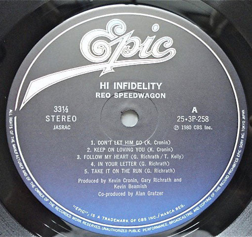 REO Speedwagon - Hi Infidelity (Vinyl, LP, Album, Stereo)