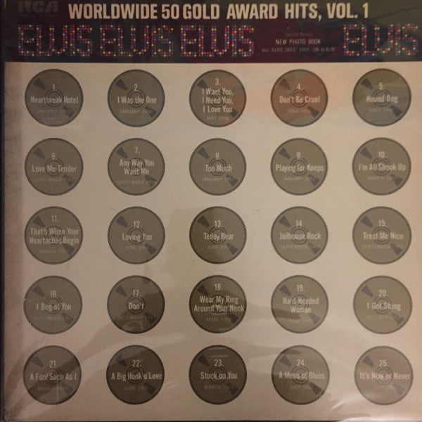 Elvis Presley - Worldwide 50 Gold Award Hits, Vol. 1 (4xVinyl, Box Set, LP, Compilation, Mono) Near Mint (NM or M-) / Very Good (VG)