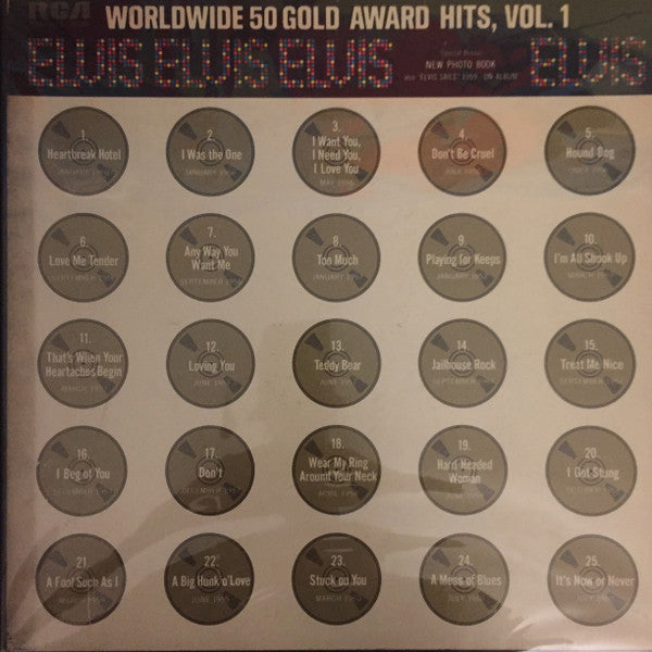 Elvis Presley - Worldwide 50 Gold Award Hits, Vol. 1 (4xVinyl, Box Set, LP, Compilation, Mono) Very Good Plus (VG+) / Very Good (VG)