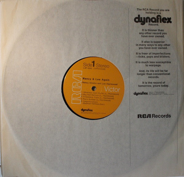 Nancy Sinatra & Lee Hazlewood - Nancy & Lee Again (Vinyl, LP, Album, Stereo) Very Good (VG) / Good Plus (G+)