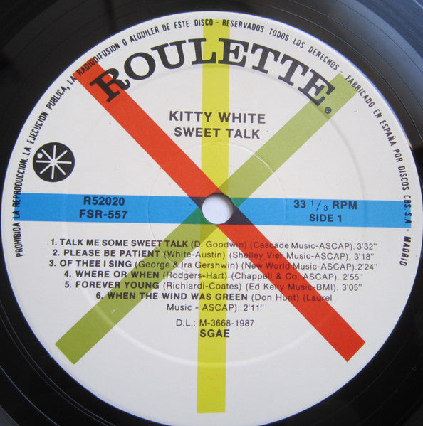 Kitty White - Sweet Talk (Vinyl, LP, Album, Reissue) Very Good Plus (VG+) / Very Good Plus (VG+)