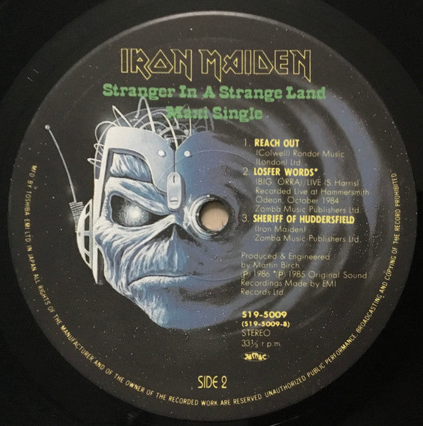 Iron Maiden - Stranger In A Strange Land (Vinyl, 12", 33 ⅓ RPM, Maxi-Single, Etched, Reissue) Very Good Plus (VG+) / Very Good Plus (VG+)