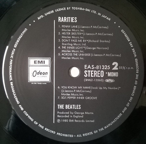 The Beatles - Rarities = Rarities Vol.2 (Vinyl, LP, Compilation, Stereo, Mono) Very Good Plus (VG+) / Very Good Plus (VG+)
