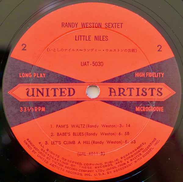 Randy Weston Sextet - Little Niles (Vinyl, LP, Album, Mono) Very Good Plus (VG+) / Very Good (VG)