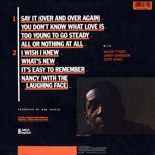 The John Coltrane Quartet - Ballads (Vinyl, LP, Album, Reissue, Rem...