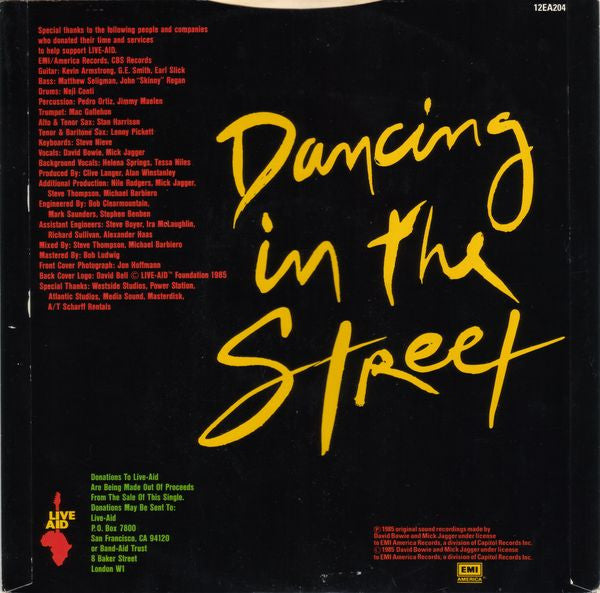 David Bowie - Dancing In The Street (Vinyl, 12", Single, 45 RPM) Very Good (VG) / Very Good Plus (VG+)
