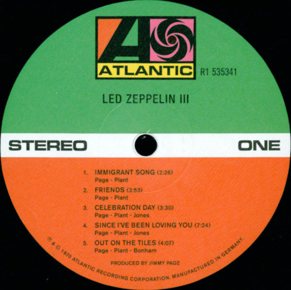 Led Zeppelin - Led Zeppelin III (Vinyl, LP, Album, Reissue, Remastered, Stereo) Mint (M) / Mint (M)