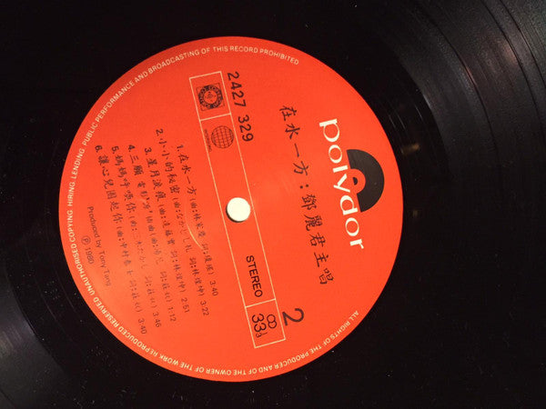 Teresa Teng - 在水一方 (Vinyl, LP, Album, Stereo) Near Mint (NM or M-) / Very Good Plus (VG+)