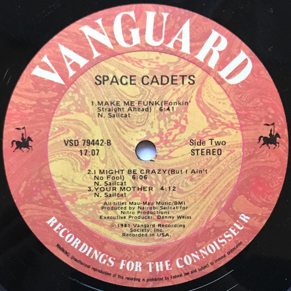 Space Cadets (2) - Space Cadets (Vinyl, LP, Album) Very Good Plus (VG+) / Very Good (VG)