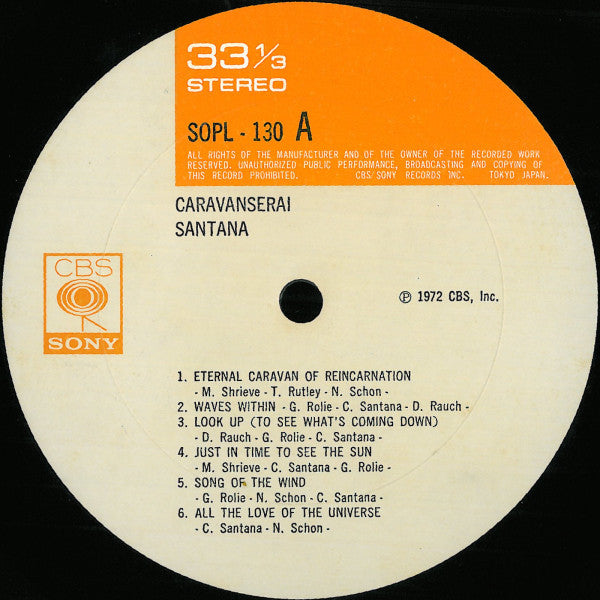 Santana - Caravanserai (Vinyl, LP, Album)