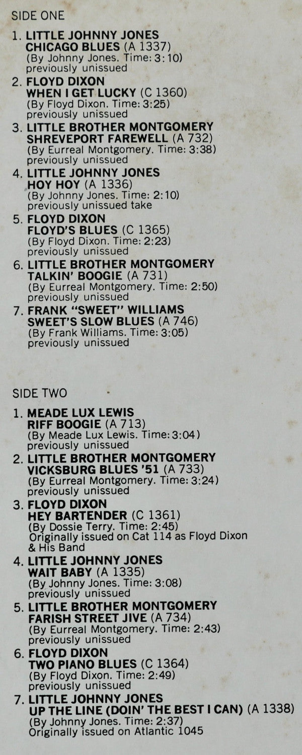 Various - Blues Piano - Chicago, Plus (Vinyl, LP, Compilation, Mono) Very Good Plus (VG+) / Very Good Plus (VG+)