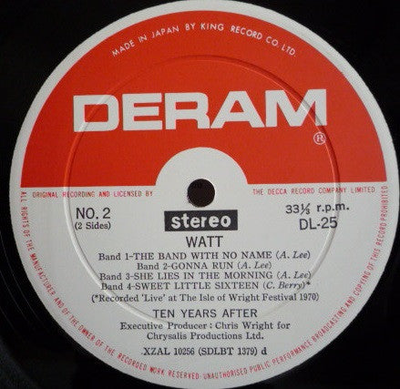 Ten Years After - Watt (Vinyl, LP, Album, Stereo) Good Plus (G+) / Good Plus (G+)