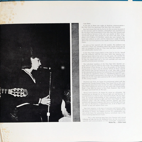 The New Stan Getz Quartet - Getz Au Go Go (Vinyl, LP, Album, Reissue, Stereo) Very Good (VG) / Very Good (VG)