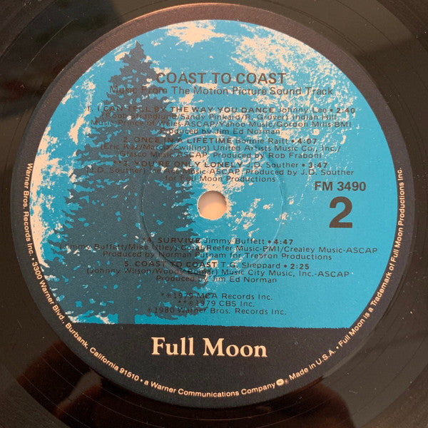 Various - Coast To Coast (Music From The Motion Picture Soundtrack) (Vinyl, LP, Album) Good Plus (G+) / Very Good (VG)