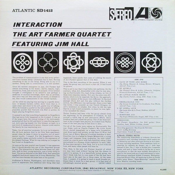 Art Farmer Quartet - Interaction (Vinyl, LP, Album) Very Good Plus (VG+) / Very Good (VG)