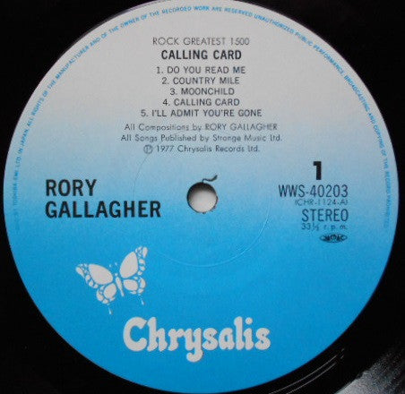 Rory Gallagher - Calling Card (Vinyl, LP, Album, Reissue) Near Mint (NM or M-) / Very Good (VG)