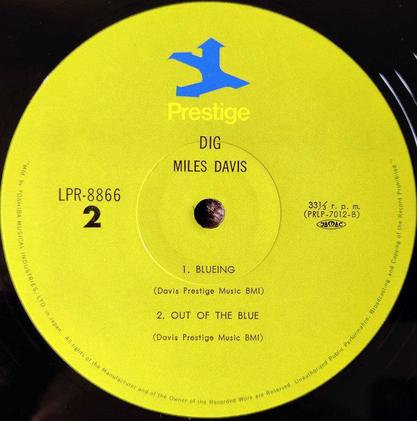 Miles Davis - Dig (Vinyl, LP, Compilation, Reissue, Mono)