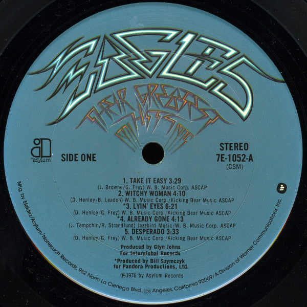Eagles - Their Greatest Hits 1971-1975 (Vinyl, LP, Compilation, Stereo) Good Plus (G+) / Very Good (VG)