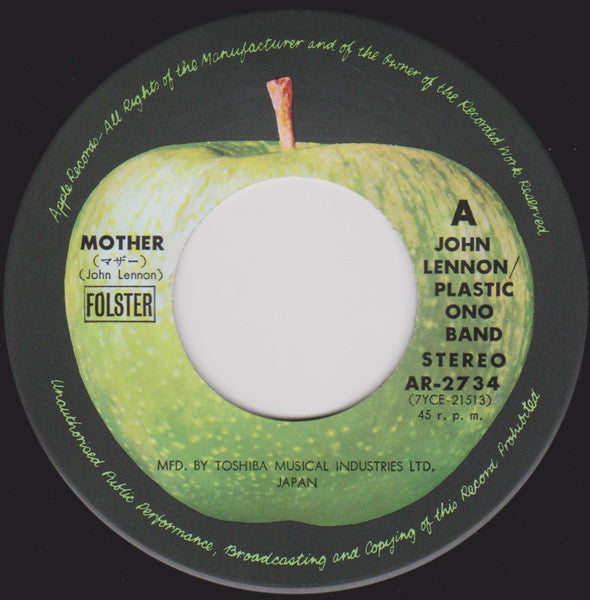 John Lennon - Mother / Why (Vinyl, 7", 45 RPM, Single, Reissue, Stereo) Good Plus (G+) / Good Plus (G+)