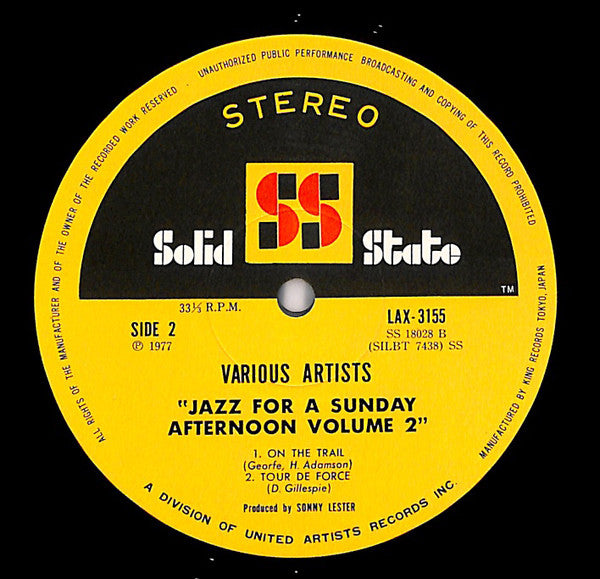 Various - Jazz For A Sunday Afternoon Volume 2 (Vinyl, LP, Album, R...