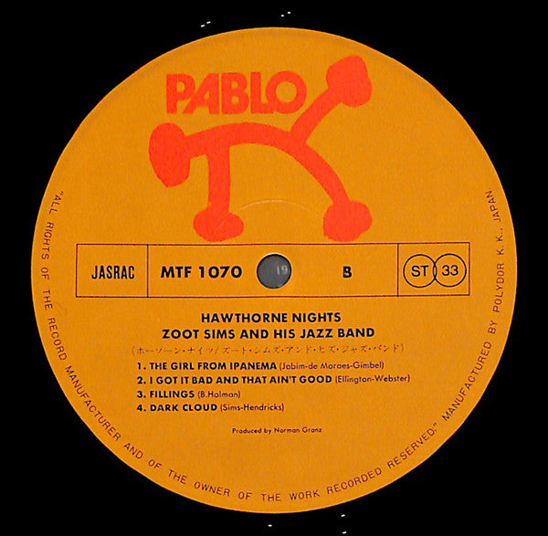 Zoot Sims - Hawthorne Nights (Vinyl, LP, Album)