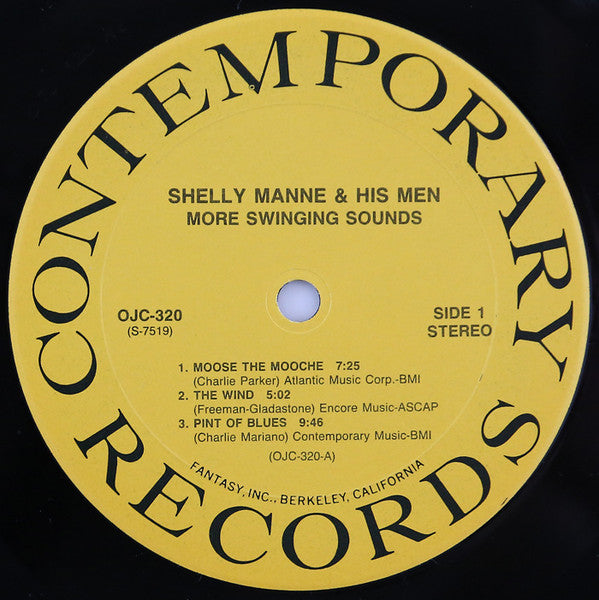 Shelly Manne & His Men - More Swinging Sounds (Vinyl, LP, Album, Reissue, Remastered, Stereo) Very Good Plus (VG+) / Very Good Plus (VG+)