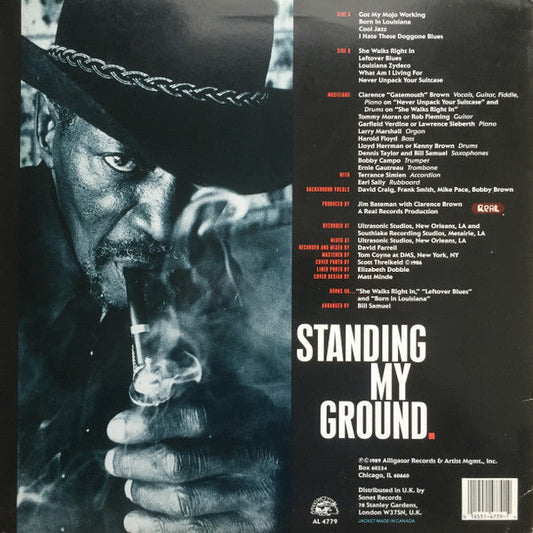 Clarence "Gatemouth" Brown - Standing My Ground (Vinyl, LP, Album, Stereo) Very Good Plus (VG+) / Very Good Plus (VG+)