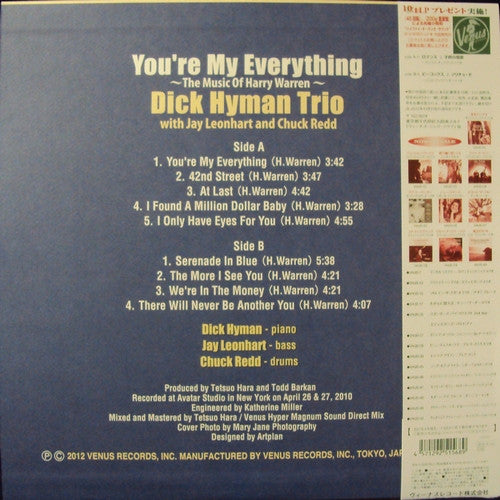 The Dick Hyman Trio - You're My Everything (Vinyl, LP, Album, Limited Edition) Near Mint (NM or M-) / Near Mint (NM or M-)