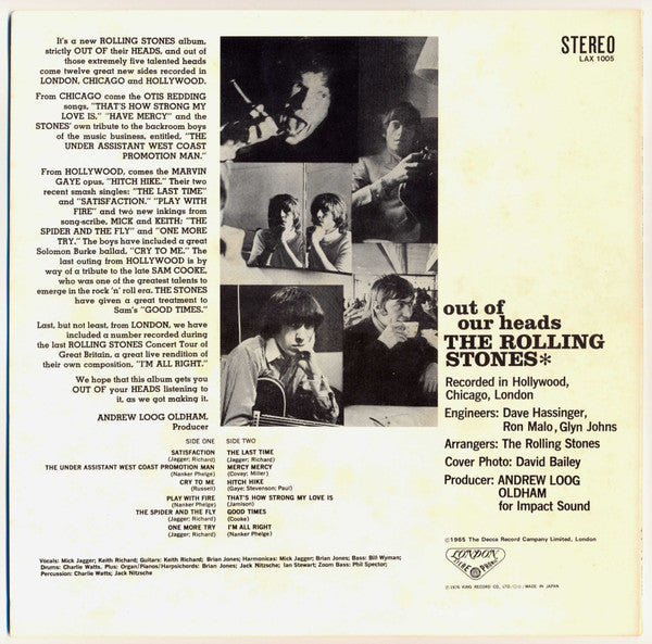 The Rolling Stones - Out Of Our Heads (Vinyl, LP, Album, Reissue, S...