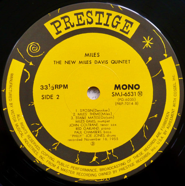 The Miles Davis Quintet - Miles (Vinyl, LP, Album, Mono, Reissue)